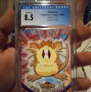 Vintage rare 1999 TOPPS RATICATE CGC SLAB